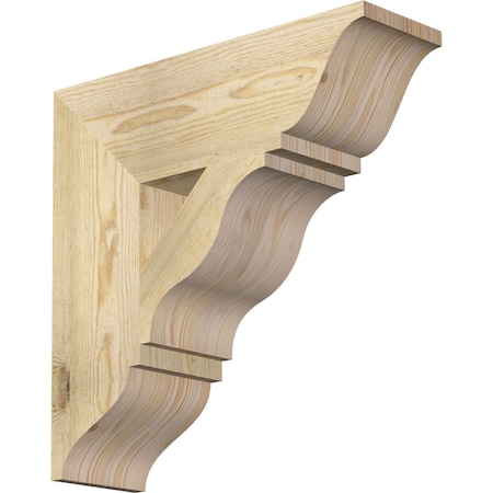 Ekena Millwork Funston Traditional Rough Sawn Bracket, Douglas Fir, 6"W x 20"D x 20"H BKT06X20X20FST01RDF